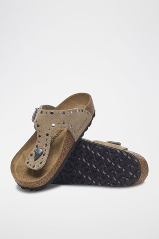 Mules en velours - Beige