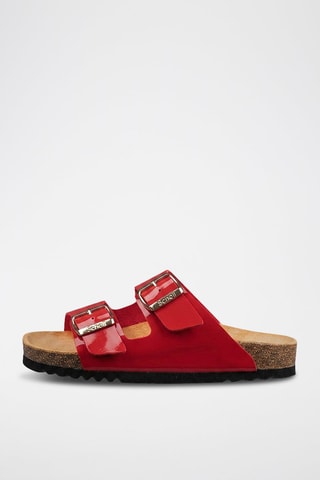 Mules vernies Joséphine - Rouge