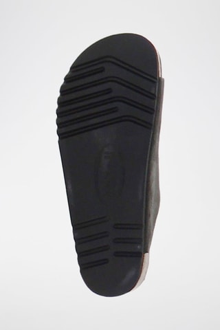 Mules compensées en nubuck Julien - Gris foncé