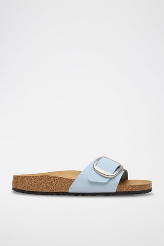 Mules en cuir - Bleu clair
