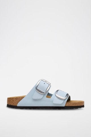 Mules en cuir - Bleu clair