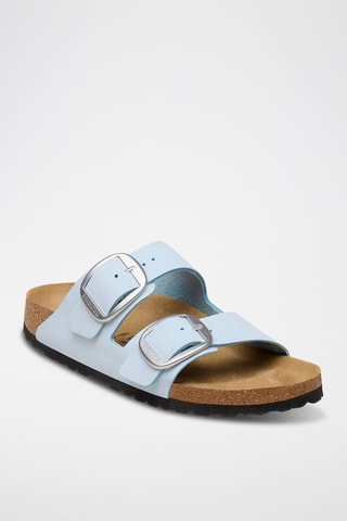 Mules en cuir - Bleu clair
