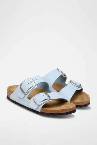 Mules en cuir - Bleu clair