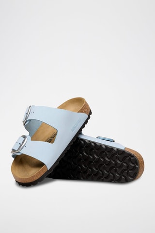 Mules en cuir - Bleu clair