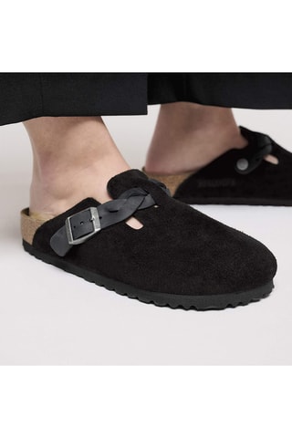 Sabots en nubuck Boston - Noir