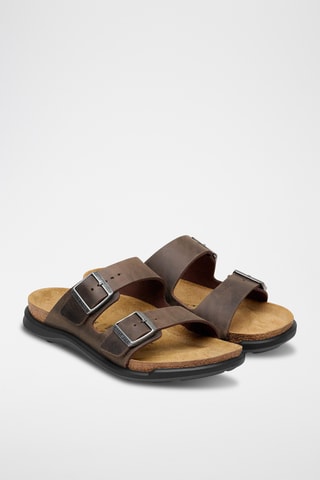 Mules en cuir Arizona - Marron