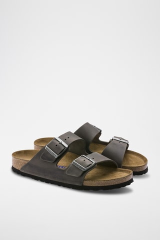 Mules en cuir Arizona - Gris