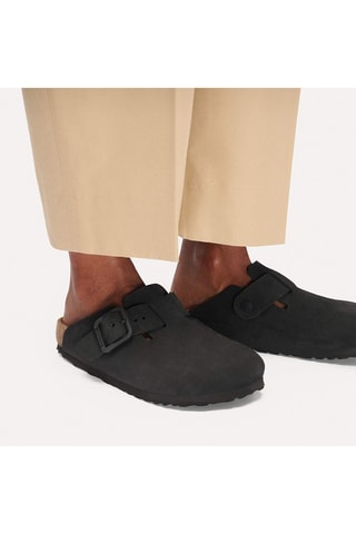 Sabots en nubuck Boston - Noir