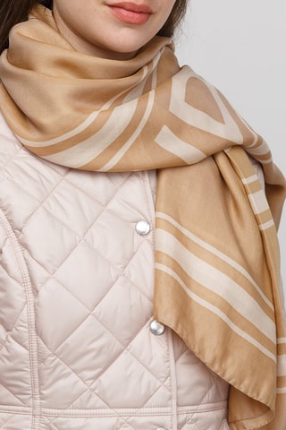 Carré en soie Roundel Sq - Beige