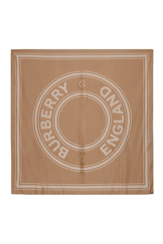 Carré en soie Roundel Sq - Beige