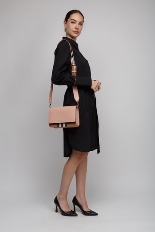 Sac bandoulière en cuir Dusty - Rose