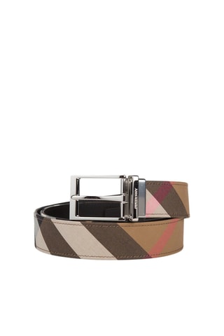 Ceinture réversible Mb Louis35 Reversible Check Bin - Taupe