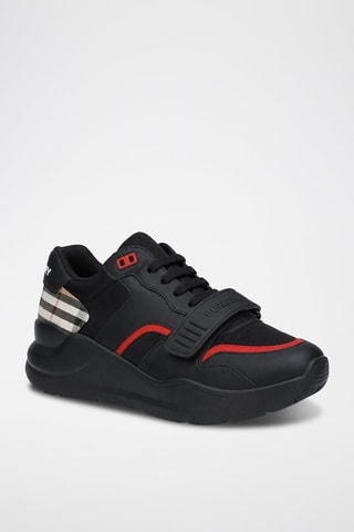 Baskets plateformes en cuir Ramsey - Noir