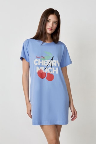 Chemise de nuit - Bleu cobalt