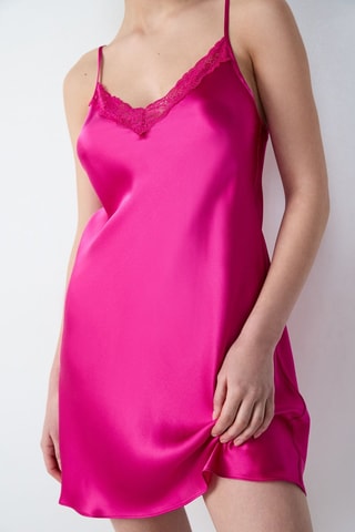 Zijden Slipdress - Fuchsia