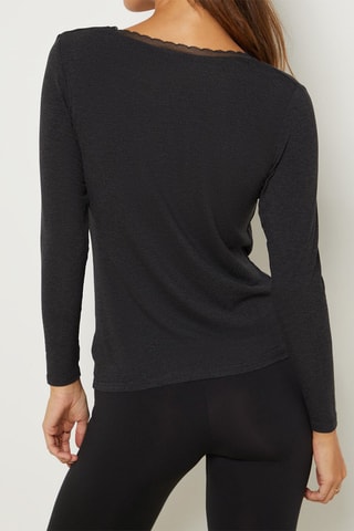 Pyjamashirt Warm - Antraciet