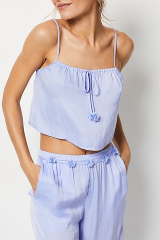 Mouwloze Pyjamatop - Lilapaars