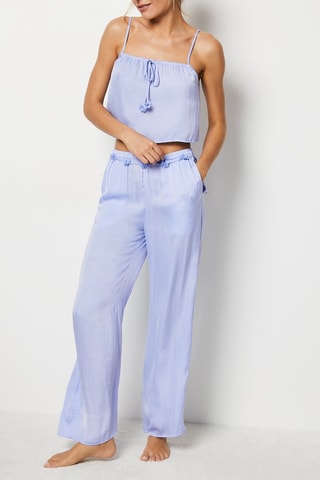 Mouwloze Pyjamatop - Lilapaars