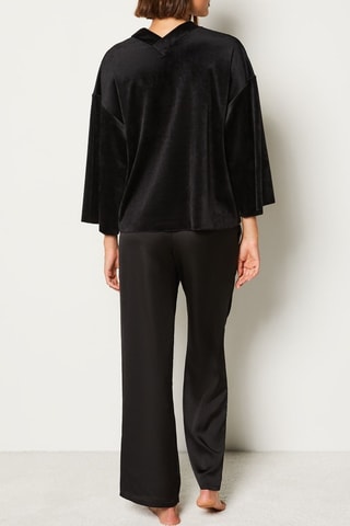 3-delige Pyjama Tety - Zwart en Beige