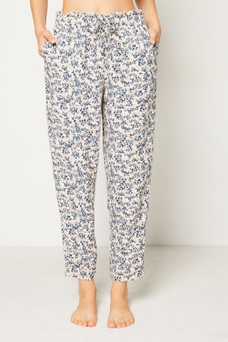 Pantalon Loutsi - Bleu marine et blanc