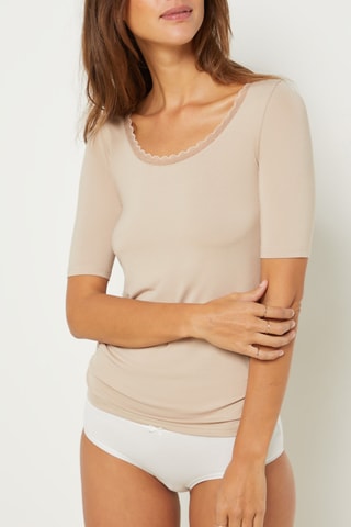 Pyjamashirt Warm - Beige