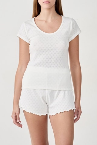 Pyjamashirt Pollin - Wit