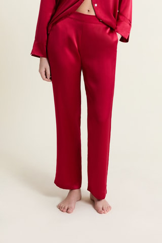 Zijden Pyjamabroek Pearly - Rood
