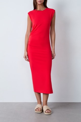 Midi-jurk On The Guest Liste - Fuchsia