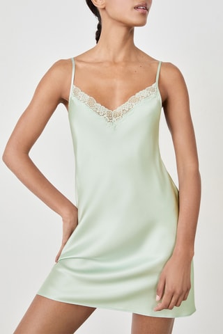 Zijden Slipdress Milky - Nachtblauw