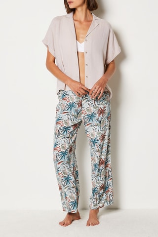 Chemisier de pyjama en lin Sonny - Beige