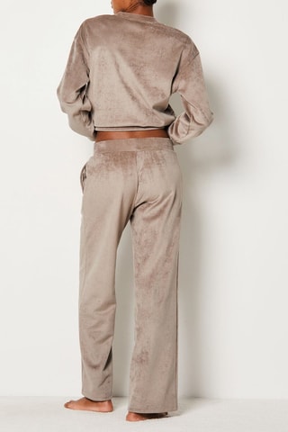Velours Broek Lorena - Taupe