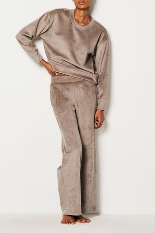 Velours Broek Lorena - Taupe