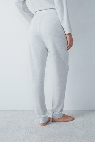 Joggingbroek Lisanne - Gemêleerd Lichtgrijs