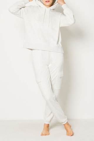 Sweater met Capuchon Pinda - Gemêleerd Lichtgrijs