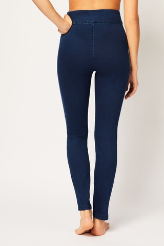 Jegging met Hoge Taille Idem - Marineblauw