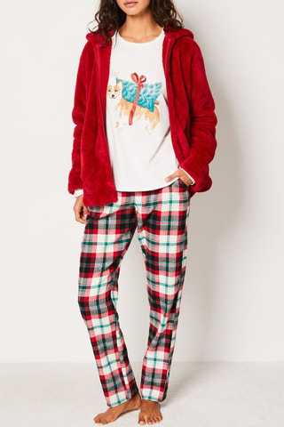 3-delige Pyjama Gilian - Rood en Wit