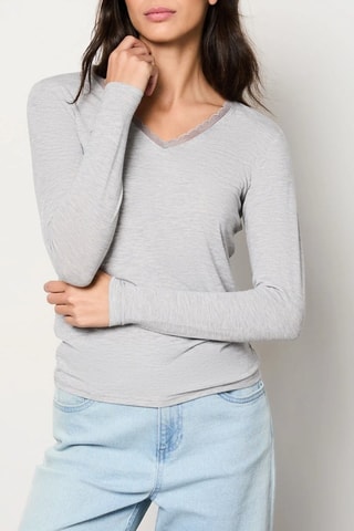 T-shirt Warm Me Up - Gemêleerd Grijs