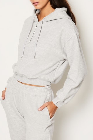 Sweater met Capuchon Lowen - Gemêleerd Grijs