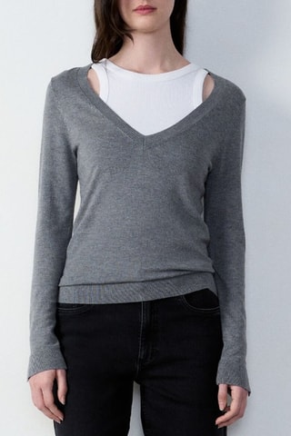 Pull Essentiel - Gris foncé chiné
