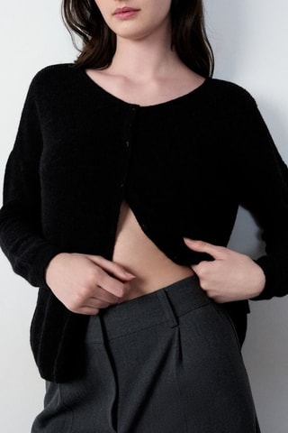 Wollen en Alpacawollen Vest Essentiel - Zwart