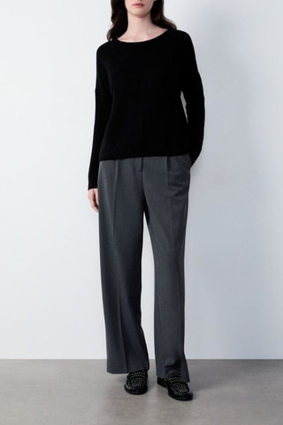 Wollen en Alpacawollen Vest Essentiel - Zwart