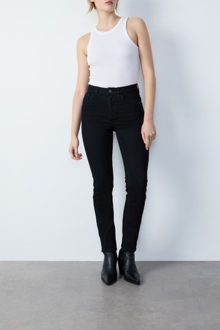 Broek Hoge Taille Nineties Nostalgie - Zwart