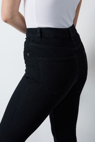 Broek Hoge Taille Nineties Nostalgie - Zwart