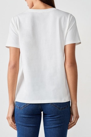 T-shirt Vintage St Tropez - Wit en Roze