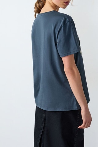 T-shirt Cowboy - Petrolblauw