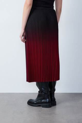Plissérok Dip and Dye Essentiel - Rood en Zwart
