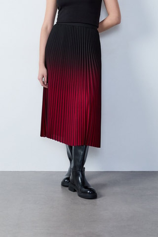 Plissérok Dip and Dye Essentiel - Rood en Zwart