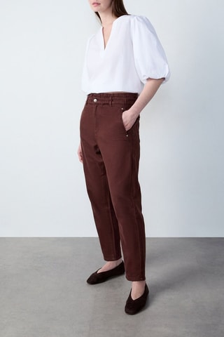 Broek Boulevard Beaumarchais - Bordeauxrood