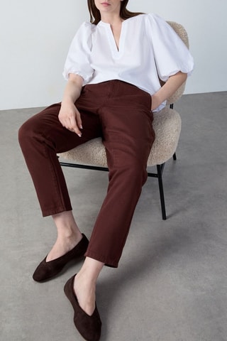 Broek Boulevard Beaumarchais - Bordeauxrood