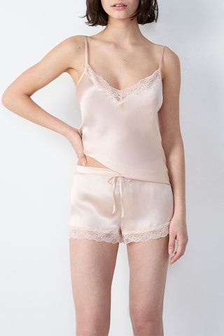 Zijden Pyjamashort Milky - Roze